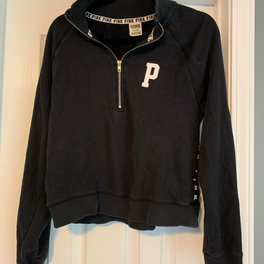 Pink zip up sweater